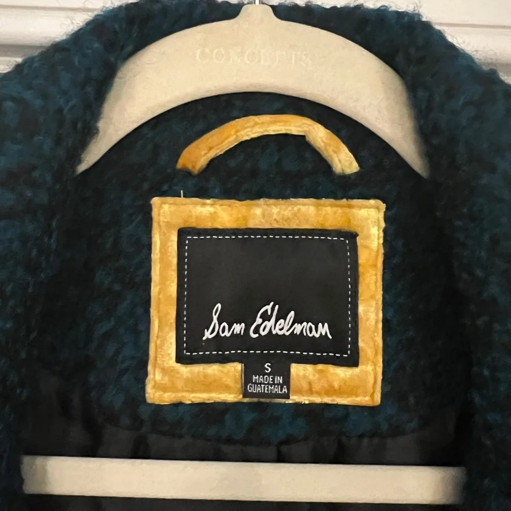 Sam Edelman teal black wool blazer coat size S - Picture 6 of 6
